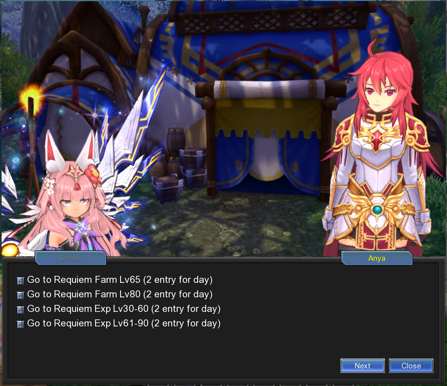 Custom dungeon location in Requiem Aura Kingdom