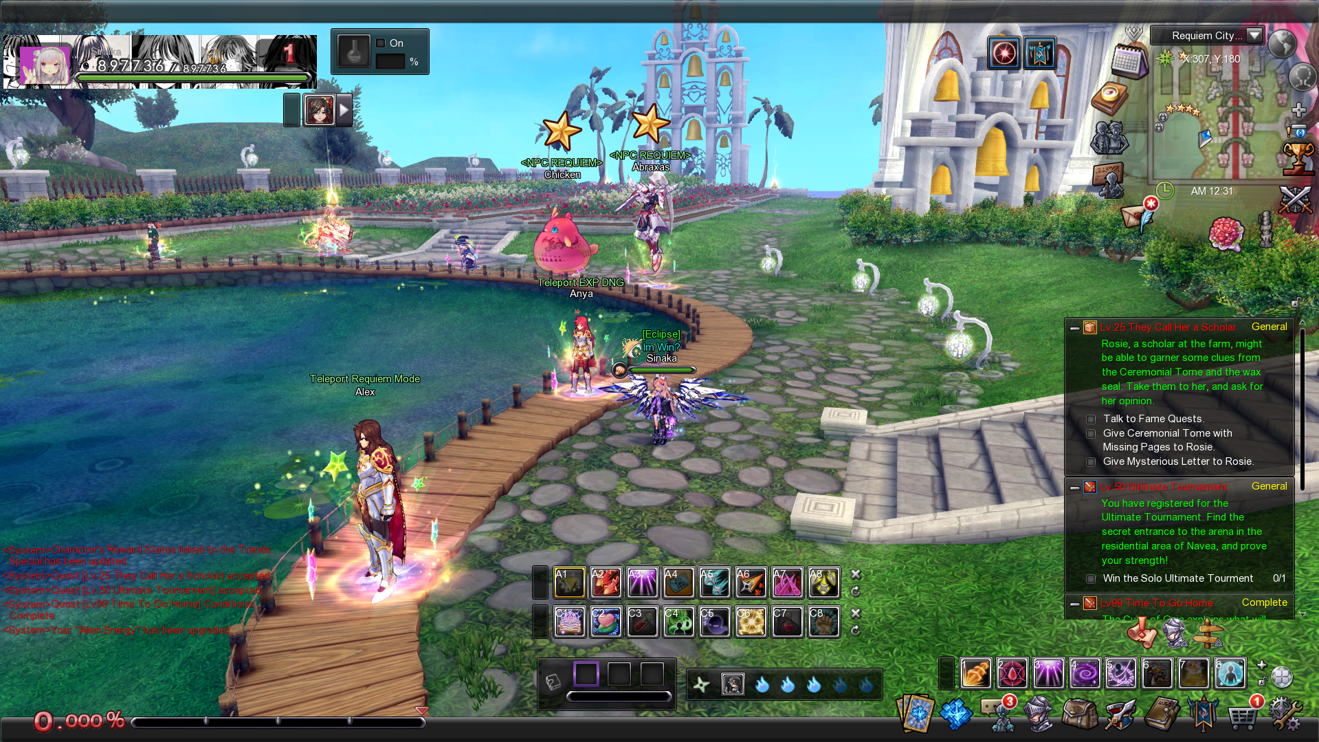 Anya and the Requiem City teleport area